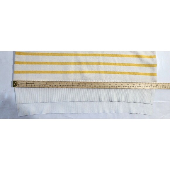 Philosophy White & Yellow Striped V Neck 3/4 Sleeve Sweater Women's Size 1X - Picture 13 of 16